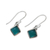 Onyx dangle earrings, 'Happy Kites in Green' - Square Green Onyx Dangle Earrings from India (image 2c) thumbail