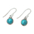 Composite turquoise dangle earrings, Happy Gleam' - Composite Turquoise and Sterling Silver Dangle Earrings (image 2c) thumbail
