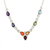 Multi-gemstone pendant necklace, 'Shimmering Harmony' - Multi-Gemstone Sterling Silver Chakra Necklace from India (image 2a) thumbail