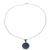 Lapis lazuli pendant necklace, 'Glamorous Bloom' - Lapis Lazuli and Composite Turquoise Pendant Necklace (image 2c) thumbail