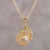 Gold plated citrine pendant necklace, 'Golden Sunbeam' - 22k Gold Plated Sterling Silver and Citrine Pendant Necklace (image 2) thumbail