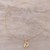 Gold plated citrine pendant necklace, 'Golden Sunbeam' - 22k Gold Plated Sterling Silver and Citrine Pendant Necklace (image 2b) thumbail