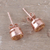 Rose gold plated citrine stud earrings, 'Sparkling World' - 22k Rose Gold Plated Faceted Citrine Stud Earrings (image 2b) thumbail