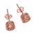 Rose gold plated citrine stud earrings, 'Sparkling World' - 22k Rose Gold Plated Faceted Citrine Stud Earrings (image 2c) thumbail
