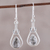 Rutilated quartz dangle earrings, 'Droplet Flair' - Drop-Shaped Rutilated Quartz Dangle Earrings from India thumbail