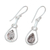 Rutilated quartz dangle earrings, 'Droplet Flair' - Drop-Shaped Rutilated Quartz Dangle Earrings from India