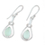 Chalcedony dangle earrings, 'Droplet Flair' - Drop-Shaped Blue Chalcedony Dangle Earrings from India (image 2c) thumbail