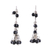Onyx chandelier earrings, 'Music' - Faceted Onyx Chandelier Earrings from India thumbail