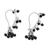 Onyx chandelier earrings, 'Music' - Faceted Onyx Chandelier Earrings from India (image 2c) thumbail