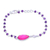 Multi-gemstone pendant bracelet, 'Colorful Elegance in Pink' - Multi-Gemstone Link Pendant Bracelet in Pink from India (image 2c) thumbail