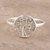 Sterling silver band ring, 'Framed Tree' - Tree-Themed Sterling Silver Band Ring from India thumbail