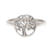 Sterling silver band ring, 'Framed Tree' - Tree-Themed Sterling Silver Band Ring from India thumbail