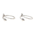 Sterling silver toe rings, 'Arrow Curve' (pair) - Sterling Silver Arrow Toe Rings from India (Pair) (image 2d) thumbail