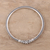 Sterling silver bangle bracelet, 'Elephant Dots' - Dot Pattern Elephant Sterling Silver Cuff Bracelet (image 2b) thumbail