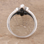 Sterling silver cocktail ring, 'Majestic Loop' - Loop Pattern Sterling Silver Cocktail Ring from India