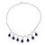 Lapis lazuli pendant necklace, 'Blue Dance' - Lapis Lazuli Waterfall Necklace from India (image 2c) thumbail