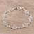 Sterling silver link bracelet, 'Infinity Loops' - Loop Pattern Sterling Silver Link Bracelet from India