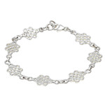 Sterling silver link bracelet, 'Infinity Loops' - Loop Pattern Sterling Silver Link Bracelet from India