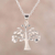 Sterling silver pendant necklace, 'Kalpvriksh Tree' - Sterling Silver Tree Pendant Necklace from India (image 2) thumbail
