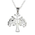 Sterling silver pendant necklace, 'Kalpvriksh Tree' - Sterling Silver Tree Pendant Necklace from India thumbail