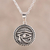 Sterling silver pendant necklace, 'Stunning Eye' - Sterling Silver Eye Pendant Necklace from India (image 2) thumbail