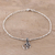 Sterling silver chain bracelet, 'Om Peace' - Sterling Silver Om Charm Bracelet from India (image 2) thumbail