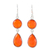 Carnelian dangle earrings, 'Fiery Charm' - 13.5-Carat Carnelian Dangle Earrings from India thumbail