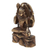 Brass figurine, 'Majestic Shiva' - Hindu Deity Lord Shiva Seated with Trishul Brass Figurine