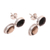 Smoky quartz and onyx drop earrings, 'Twin Glitter' - Smoky Quartz and Onyx Drop Earrings from India (image 2c) thumbail