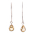 Citrine dangle earrings, 'Golden Luster' - 4-Carat Citrine Dangle Earrings from India thumbail