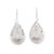 Sterling silver dangle earrings, 'Magnificent Drops' - Floral Sterling Silver Drop Earrings from India (image 2a) thumbail