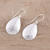 Sterling silver dangle earrings, 'Magnificent Drops' - Floral Sterling Silver Drop Earrings from India