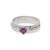 Amethyst solitaire ring, 'Sparkling Kite' - Faceted Amethyst Solitaire Ring from India