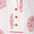 Cotton tunic, 'Cerise Elegance' - Printed Cotton Tunic in Red and Off-White from India (image 2c) thumbail