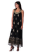 Viscose shift dress, 'Paisley Glitz' - Paisley Pattern Viscose Shift Dress from India (image 2d) thumbail