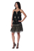 Viscose sleeveless A-line dress, 'Paisley Midnight' - Paisley Motif Viscose Sleeveless A-Line Dress from India (image 2a) thumbail