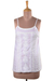 Cotton tank top, 'Beautiful Summer' - Floral Embroidered White Cotton Tank Top from India (image 2a) thumbail