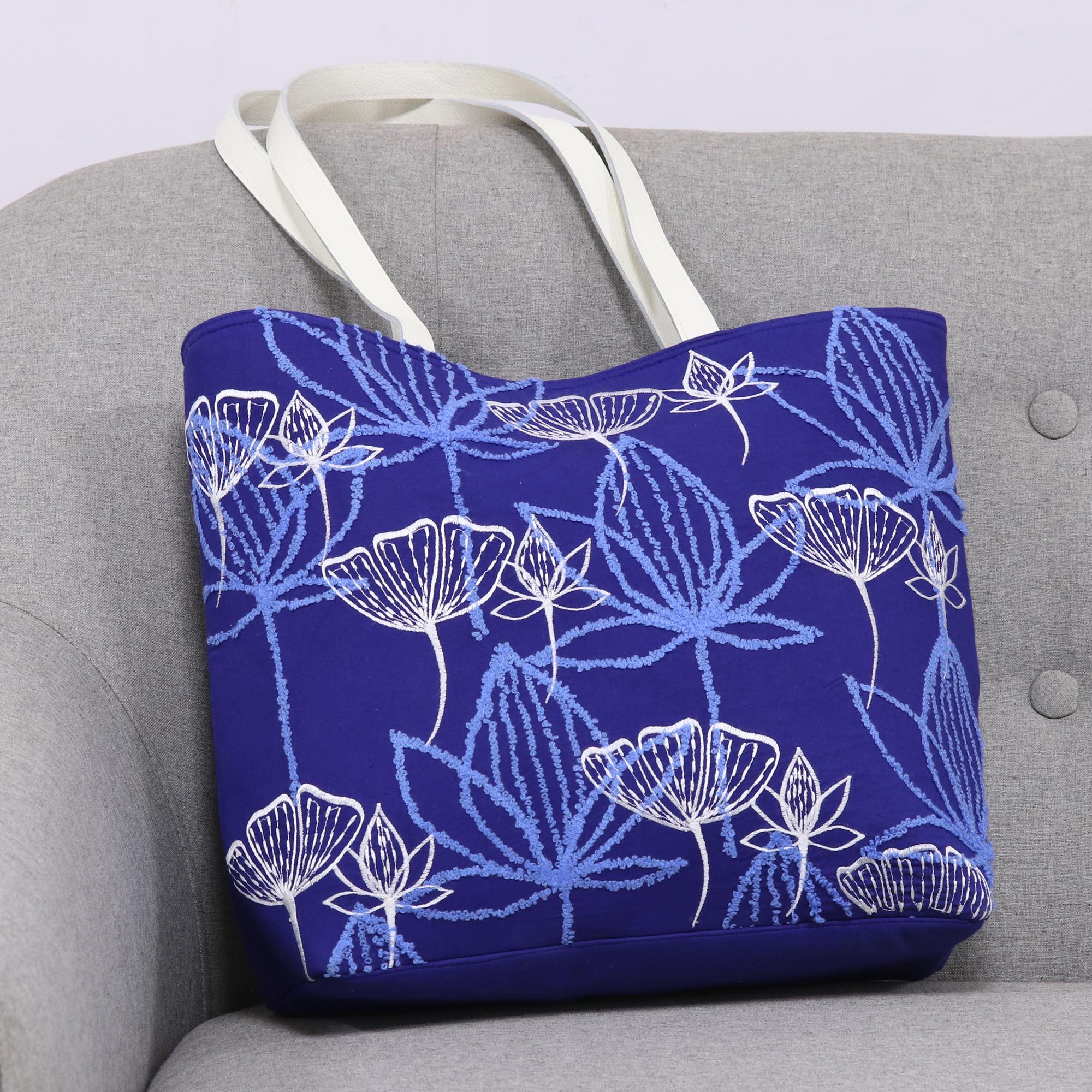 floral cotton tote bags