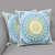 Cotton cushion covers, 'Bada Bazaar' (pair) - Embroidered Cotton Cushion Covers from India (Pair)
