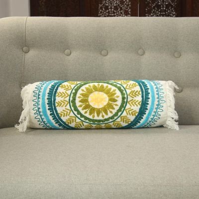 Cotton bolster cushion cover, Mandala Glory