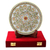 Marble plate, 'Gilded Sunflower' - Flower Theme Marble Display Plate with 22k Gold and Stand (image 2b) thumbail