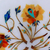 Plato decorativo con incrustaciones de mármol, 'Summer Roses' - Placa decorativa de marmol con motivos de rosas de la India