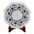 Placa decorativa con incrustaciones de mármol - Plato decorativo con incrustaciones de mármol con motivo de jazmín de la India