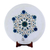 Marble inlay decorative plate, 'Star Burst' - Star Motif Marble Inlay Decorative Plate from India