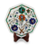 Dekorativer Teller mit Marmoreinlage - Mehrfarbiger dekorativer Teller mit Marmoreinlage aus Indien