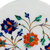 Marble inlay decorative plate, 'Garden Delight' - Colorful Marble Inlay Decorative Plate from India