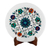 Marble inlay decorative plate, 'Spring Muse' - Elegant Floral Marble Inlay Decorative Plate from India (image 2a) thumbail