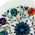 Marble inlay decorative plate, 'Spring Muse' - Elegant Floral Marble Inlay Decorative Plate from India (image 2b) thumbail