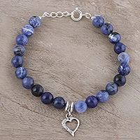 Featured review for Sodalite beaded bracelet, Love is in the Heart