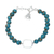 Sterling silver and composite turquoise beaded pendant bracelet, 'Blissful Globes' - Sterling Silver and Composite Turquoise Bracelet from India thumbail